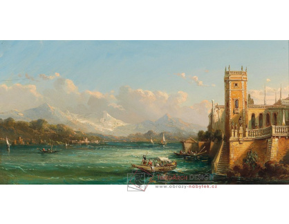 D-6565 Johann Wilhelm Jankowsky - Příjezd na Isola Bella v Lake Maggiore