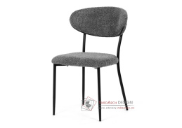 CT-W1021 GREY2, jídelní židle, černá / látka šedá