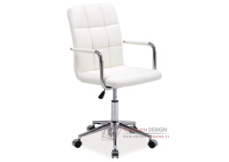 Q-022, kancelářská židle, ekokůže bílá