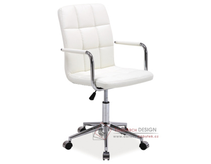 Q-022, kancelářská židle, ekokůže bílá