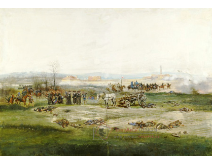 KO IV-121 Edouard Detaille - Fragment panorama bitvy u Champigny v prosinci roku 1870