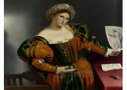 VLL 51 Lorenzo Lotto - Portrét ženy inspirované Lucretii