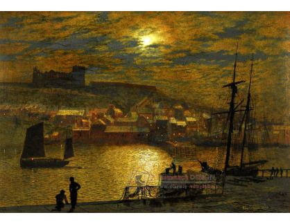 KO IV-194 John Atkinson Grimshaw - Město Whitby ve Skotsku v měsíčním světle