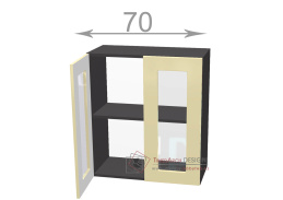 horní vitrína š.70, v.72, Horizon W7072G, grafit/šedý jíl