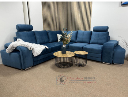 ENDY, sedací souprava, látka Element 21 modrá