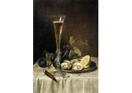 A-1455 Johann Wilhelm Preyer - Zátiší se šampaňským a ústřicemi