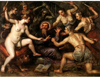 A-1671 Domenico Tintoretto - Pokušení svatého Antonína