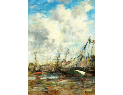 D-6755 Eugene Louis Boudin - Pohled na přístav v Trouville