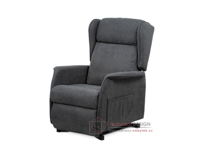 TV-1190 GREY2, relaxační křeslo s elektrickým polohováním, látka šedá