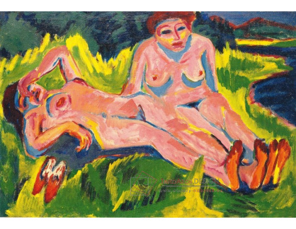 VELK 21 Ernst Ludwig Kirchner - Dvě nahé ženy u jezera