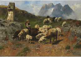 DDSO-1647 Christian Friedrich Mali - Pastýř s ovcemi v horách