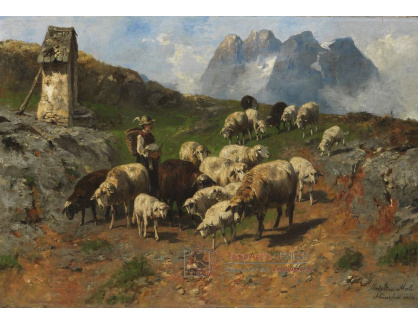 DDSO-1647 Christian Friedrich Mali - Pastýř s ovcemi v horách