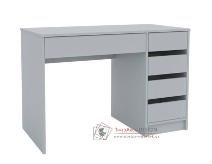 SAXMAN 110, pracovní stůl s 5-ti zásuvkami - pravý, činčila grey