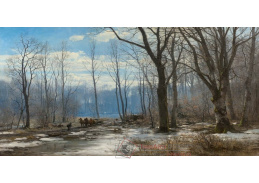 A-7169 Anders Andersen-Lundby - Zimní dny na Isaru v anglické zahradě v Mnichově