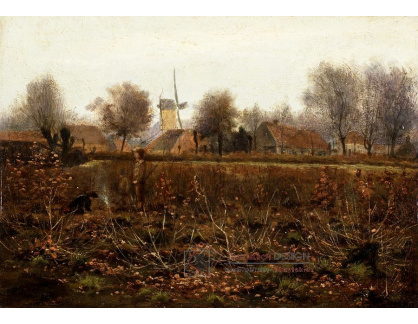 A-7414 Henri Joseph Harpignies - Větrný mlýn ve Valenciennes