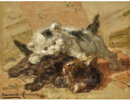 A-8675 Henriette Ronner Knip - Hrající si koťata