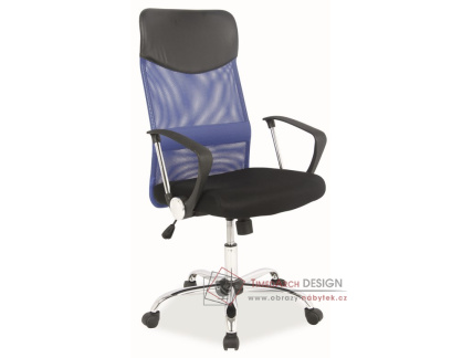 Q-025, kancelářská židle, modrá / černá