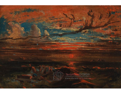 SO III-3 Francis Danby - Západ slunce na moři po bouřce