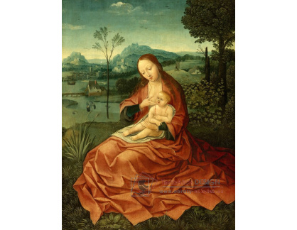 XV-255 Bernard Van Orley - Panna Marie s Ježíškem v krajině