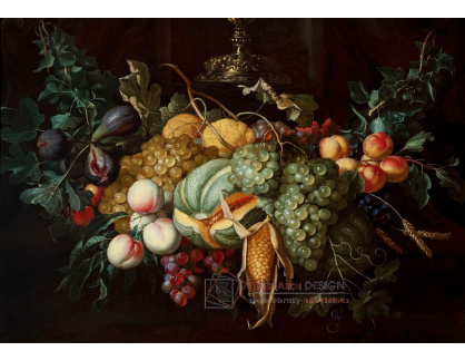 A-1896 Alexander Coosemans - Zátiší s ovocem a kukuřicí