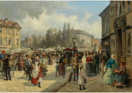 D-9373 Franz von Persoglia - Pohled na vídeňský Naschmarkt