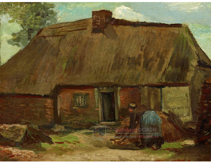 VR2-42 Vincent van Gogh - Rolnická usedlost s kopající postavou