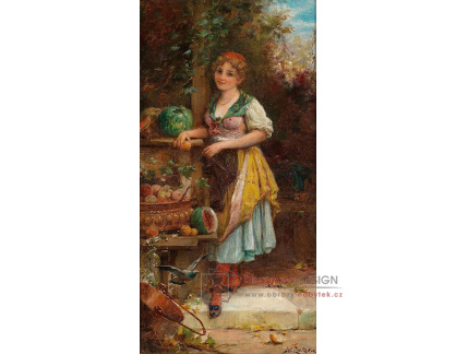 SO XVII-392 Hans Zatzka - Prodejkyně ovoce