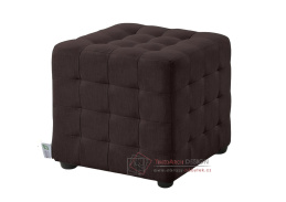CUBIX II, čalouněný taburet, látka hnědá