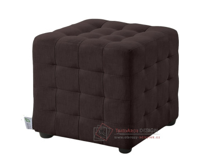 CUBIX II, čalouněný taburet, látka hnědá
