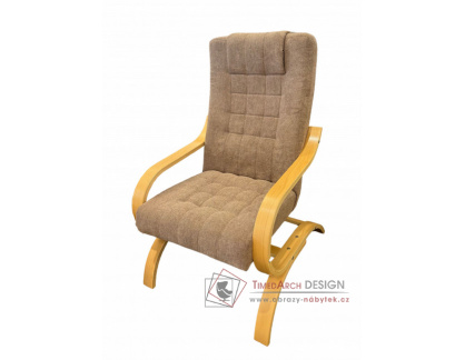 JOLA, pohupovací křeslo, buk / látka Alfa 80 světle hnědá