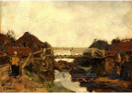 A-714 Jacob Maris - Dřevěný most přes kanál v Rijswijku