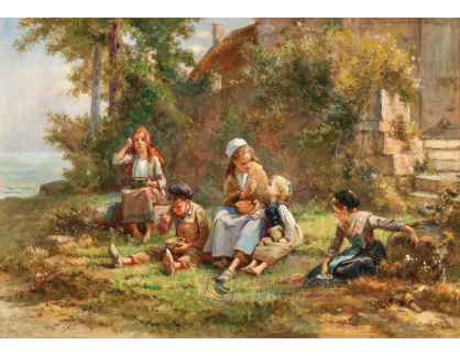 A-8436 Paul Dominique Philippoteaux - Přestávka na oběd u jezera
