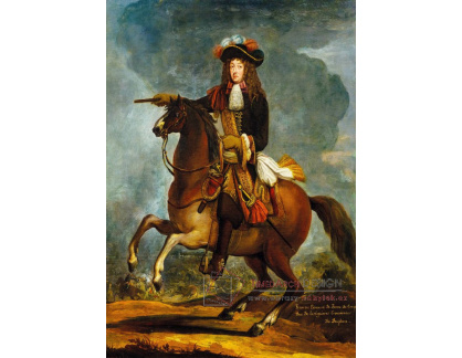 D-6736 Adam Frans van der Meulen - Portrét Francoise Emanuela de Bonne de Créqui na koni