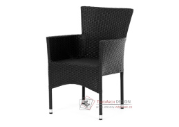 AZC-S2117 BK, zahradní židle, umělý ratan černý