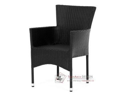 AZC-S2117 BK, zahradní židle, umělý ratan černý
