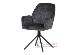 HC-511 BK4, jídelní a konferenční křeslo, černá / látka černý samet