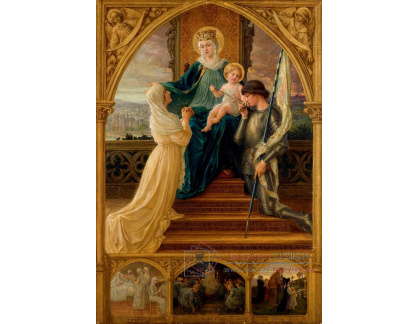 XV-490 Elizabeth Sonrel - Madonna s dítětem, Johankou z Arku a svatou Genevievou
