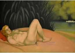 A-7365 Félix Vallotton - Nahá žena spící u vody