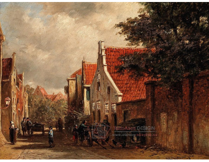 A-1824 Petrus Gerardus Vertin - Ulička v holandském městě