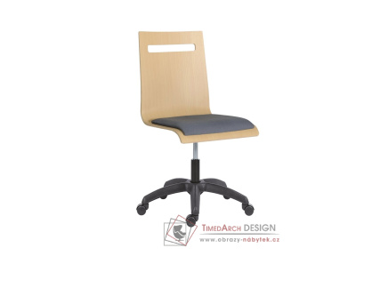 ELSI LN KOL, kancelářská židle, černá / buk / látka