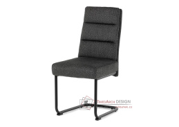 DCL-P3107 GREY2, jídelní židle, černá / látka tmavě šedá