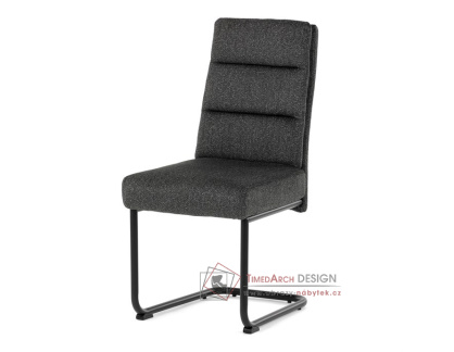 DCL-P3107 GREY2, jídelní židle, černá / látka tmavě šedá
