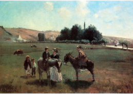 VCP-449 Camille Pissarro - Na oslu a koni v La Roche-Guyon