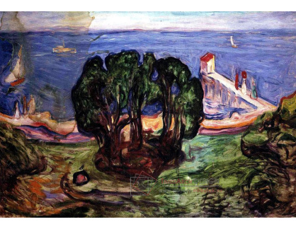 VEM13-60 Edvard Munch - Stromy na břehu