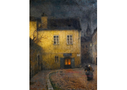 Jakub Schikaneder - Na rohu pražské ulice