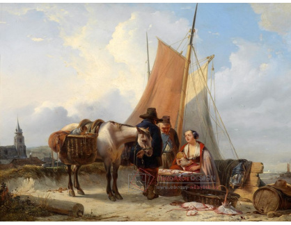 SO XIII-305 Johan Janssens - Rybáři na pláži u Scheveningenu