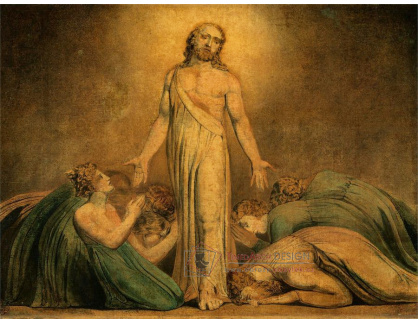 KO III-393 William Blake - Kristus zjevující se apoštolům po vzkříšení