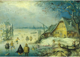 A-7445 Christoffel van den Berghe - Zimní krajina se zábavou na ledě