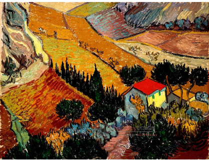 VR2-305 Vincent van Gogh - Krajina s domem a oráčem