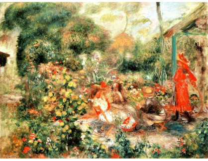 VR14-246 Pierre-Auguste Renoir - Dívky v zahradě v Montmartre